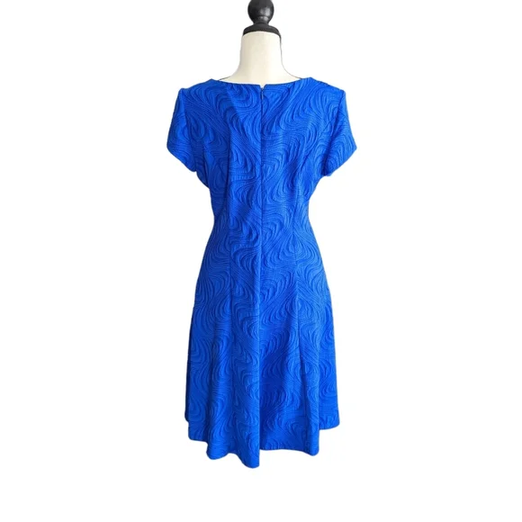 Studio One New York Blue Fit and Flare Dress Size 10 - Picture 3 of 9
